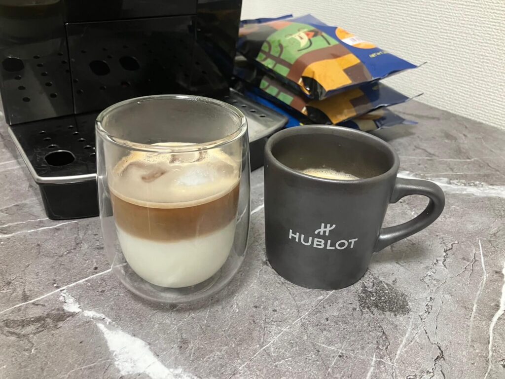 カフェラテとドリップコーヒー